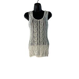 Sleeveless White Lace Top By Love Culture